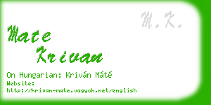 mate krivan business card